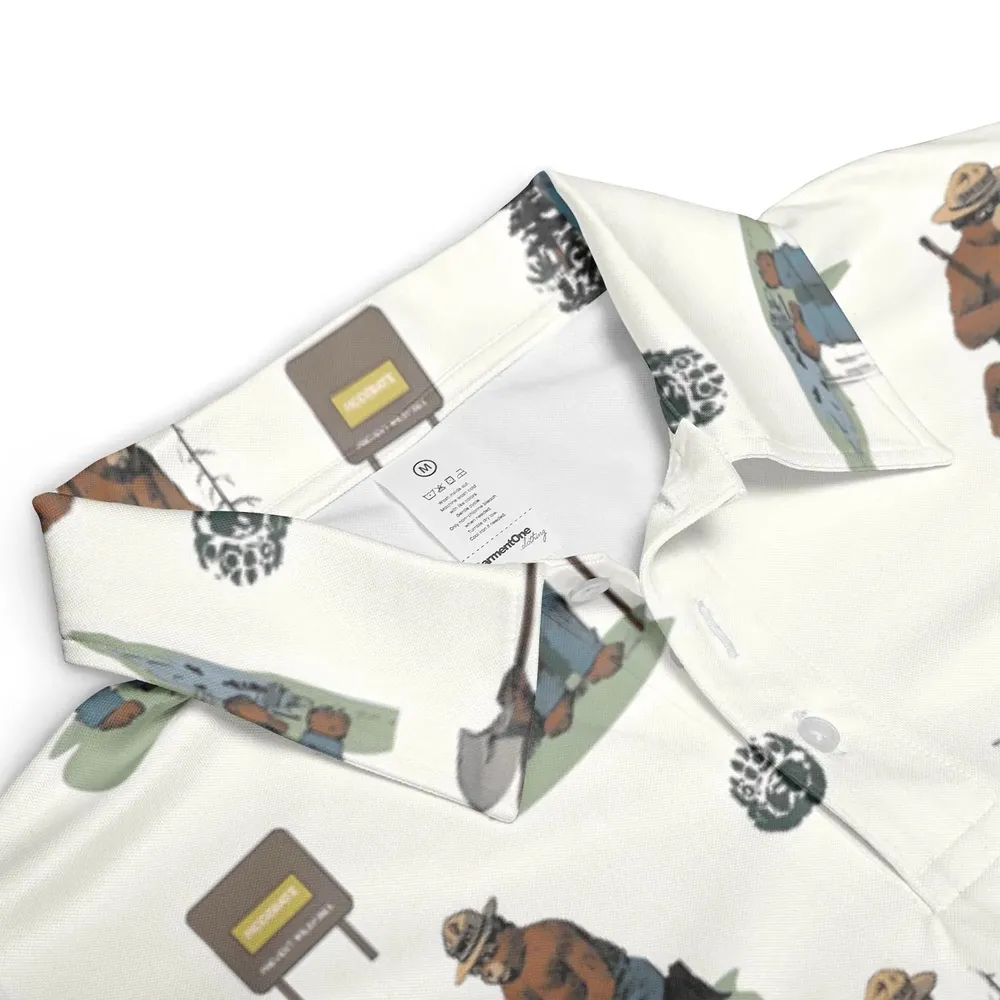 Smokey The Bear AOP Men/Women Polo Shirt - 3