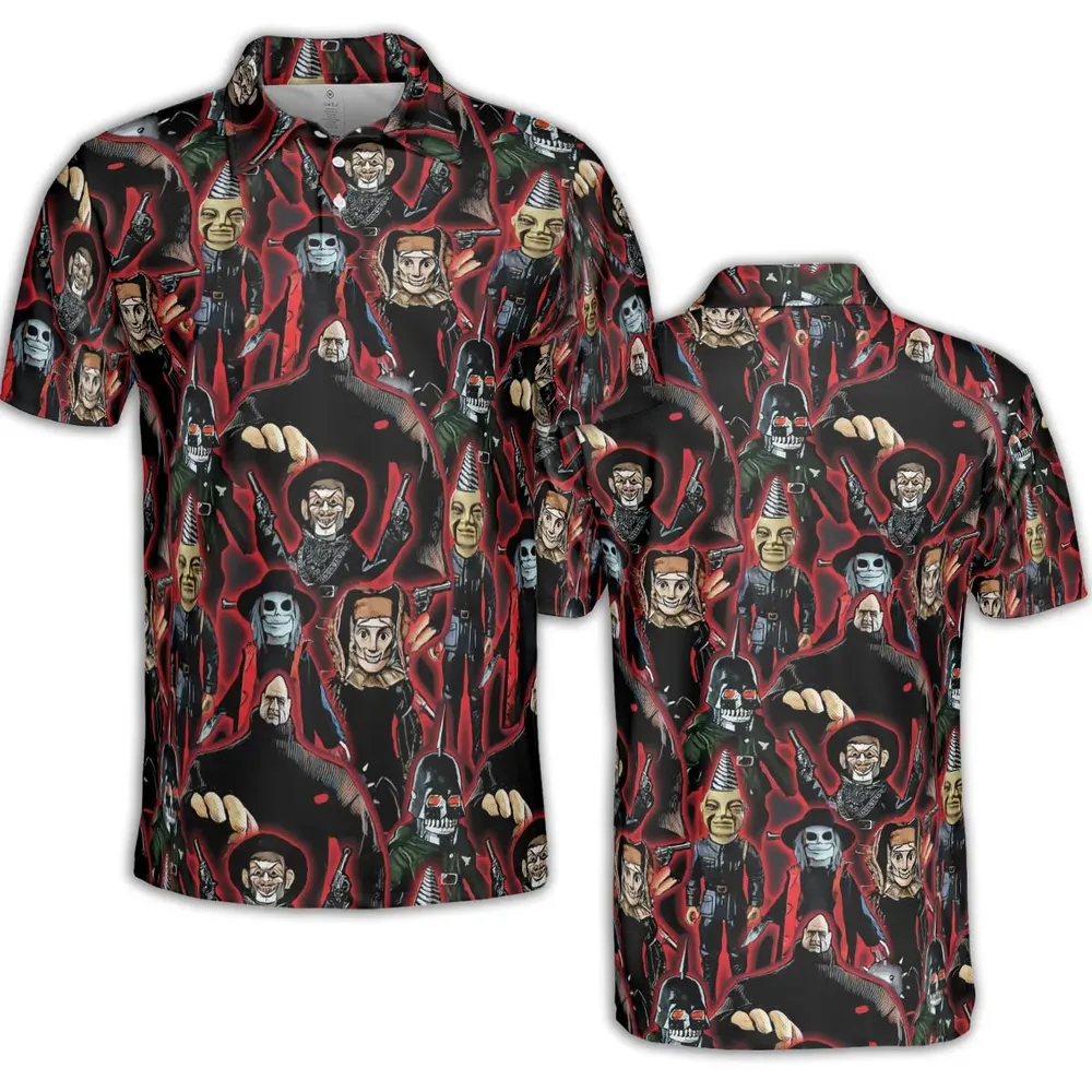 Puppet Master Collage AOP Men/Women Polo Shirt - 2