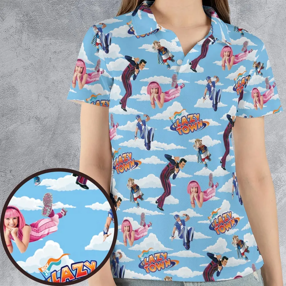 Lazy Town Collage AOP Men/Women Polo Shirt - 4