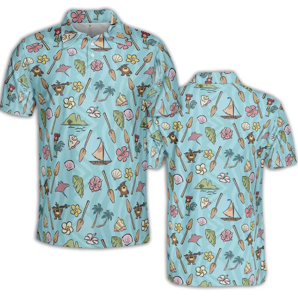 Ocean Vibes Moana AOP Men/Women Polo Shirt - 2