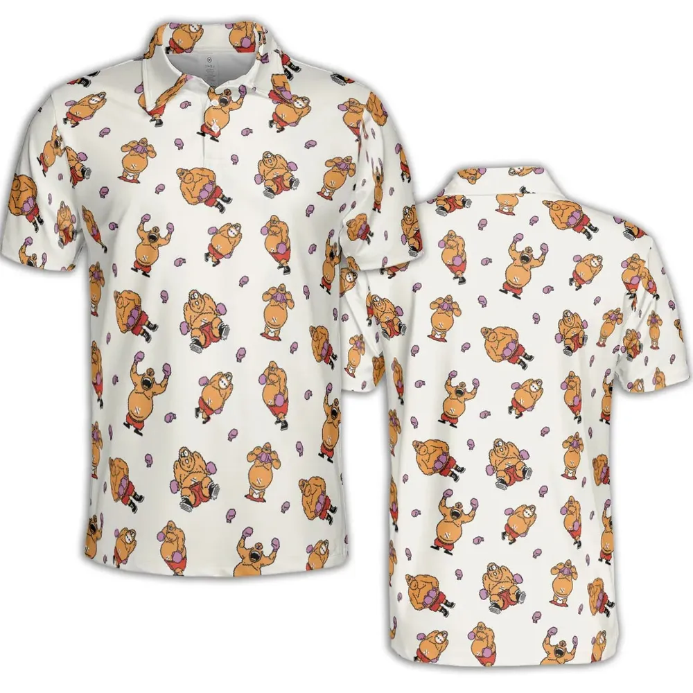 King Hippo Punch Out AOP Men/Women Polo Shirt - 2