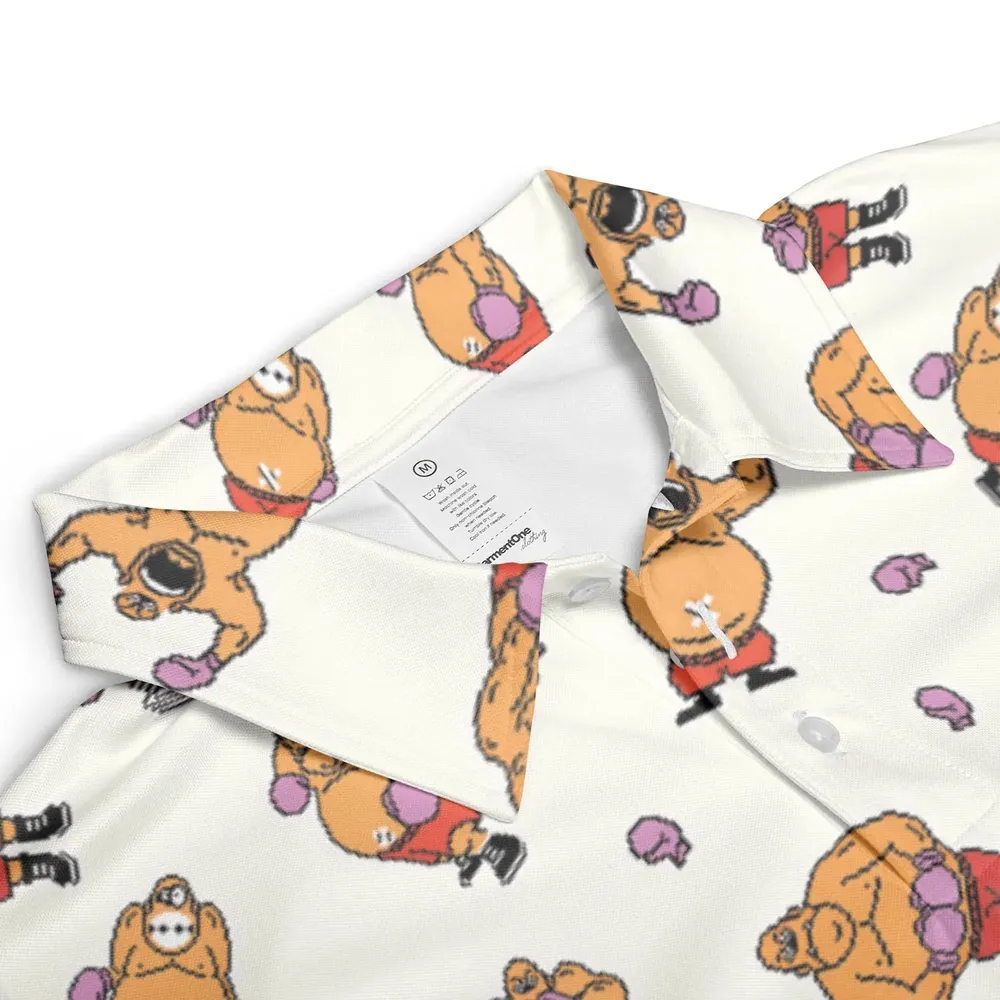 King Hippo Punch Out AOP Men/Women Polo Shirt - 3