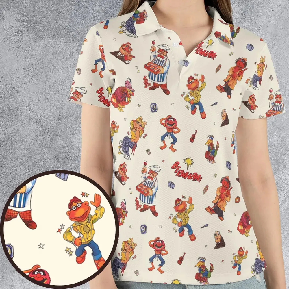 Backstage Inspired The Muppets AOP Men/Women Polo Shirt - 4