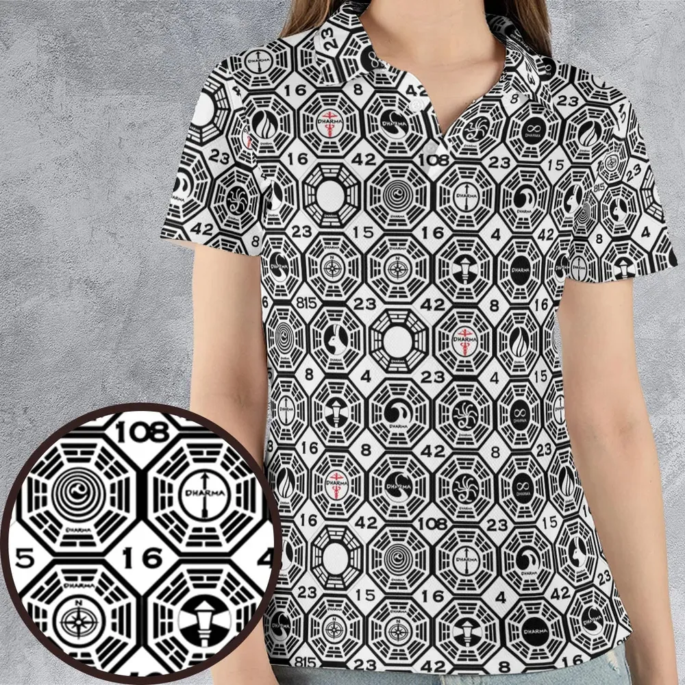 Dharma Lost AOP Men/Women Polo Shirt - 4