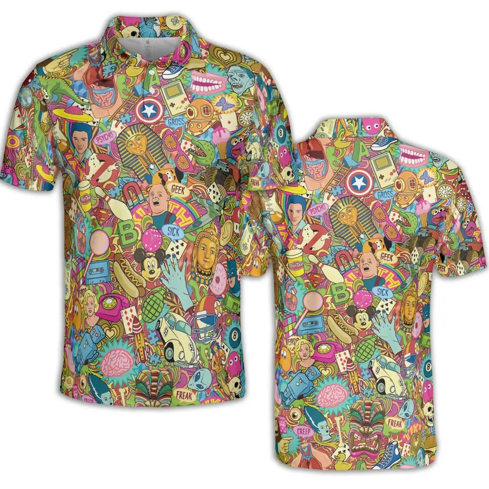 Nostalgia Toys Pop Culture Toys AOP Men/Women Polo Shirt - 2