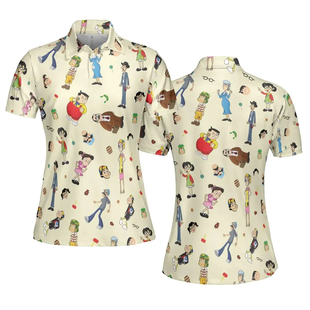 El Chavo Cartoon Characters AOP Men/Women Polo Shirt - 5