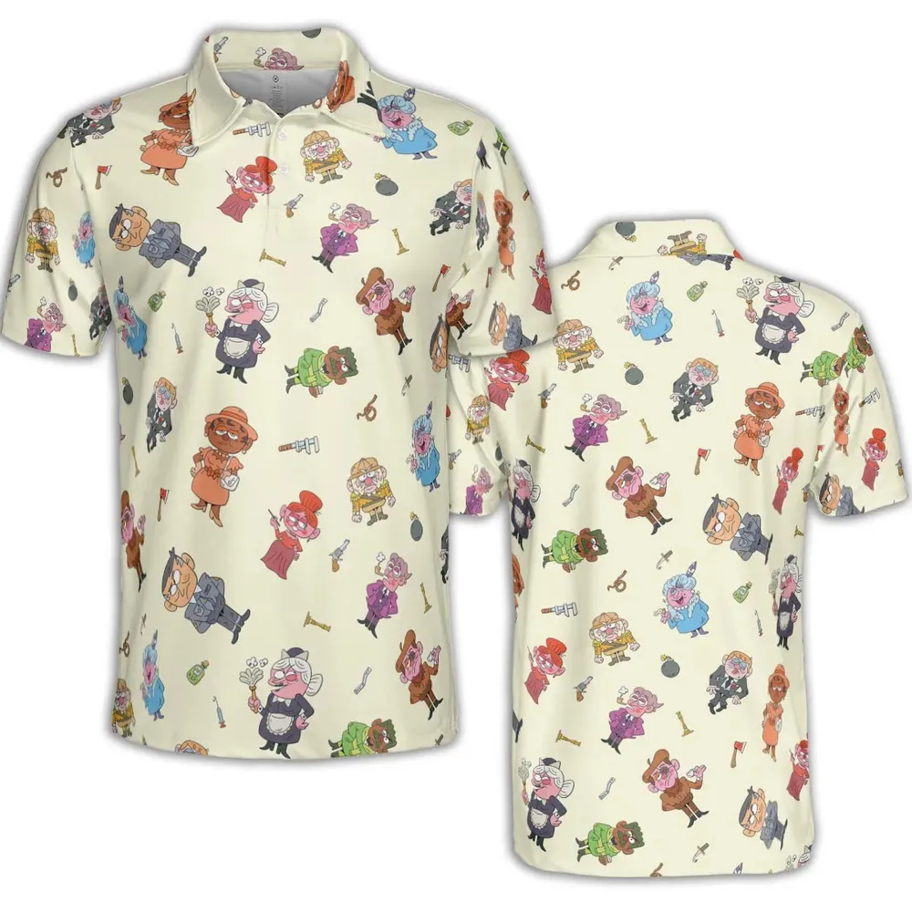 Board Game Drip Clue AOP Men/Women Polo Shirt - 2