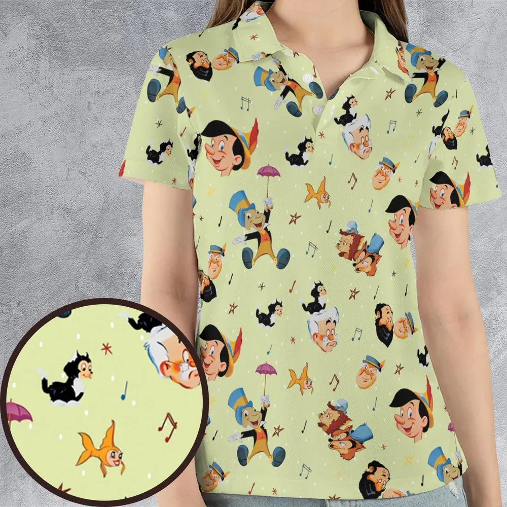 I Can't Stop Lying Pinocchio AOP Men/Women Polo Shirt - 4