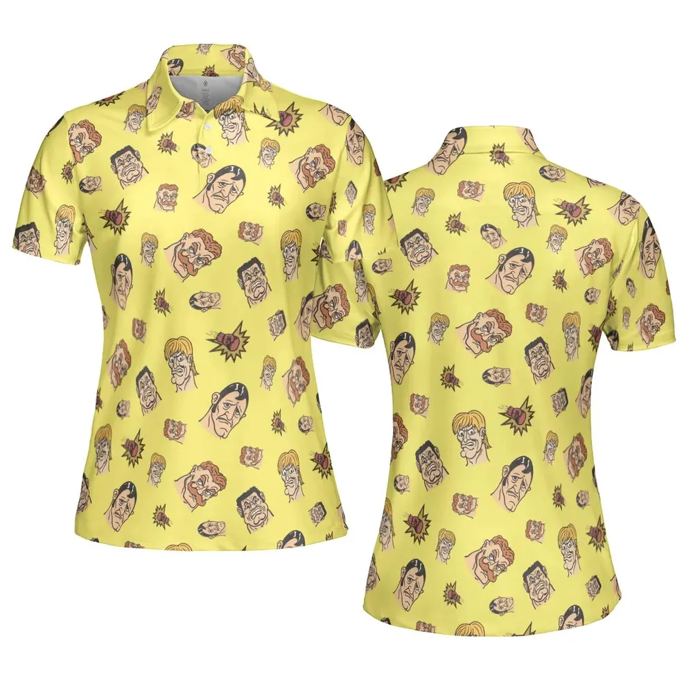 Retro Ring Kings Punch-out AOP Men/Women Polo Shirt - 5
