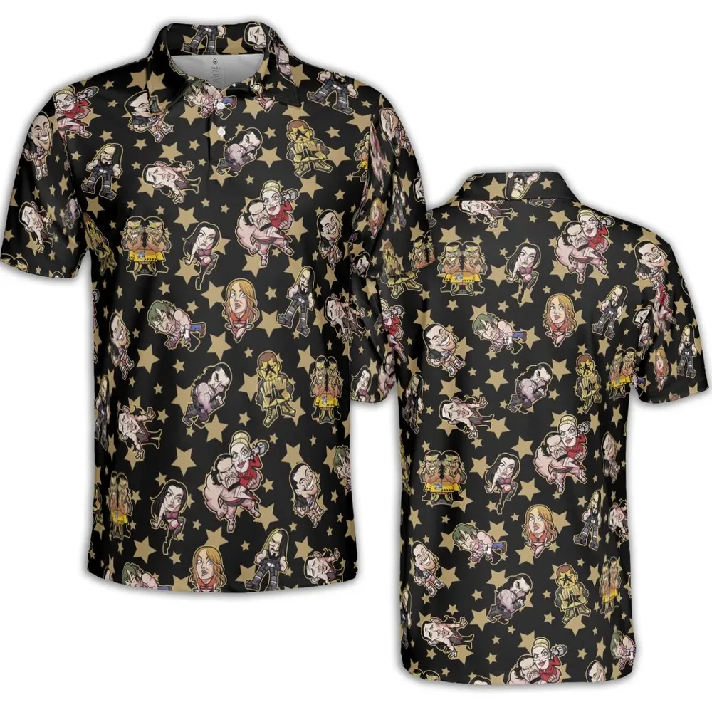 Wrestlers Mini Icons AOP Men/Women Polo Shirt - 2