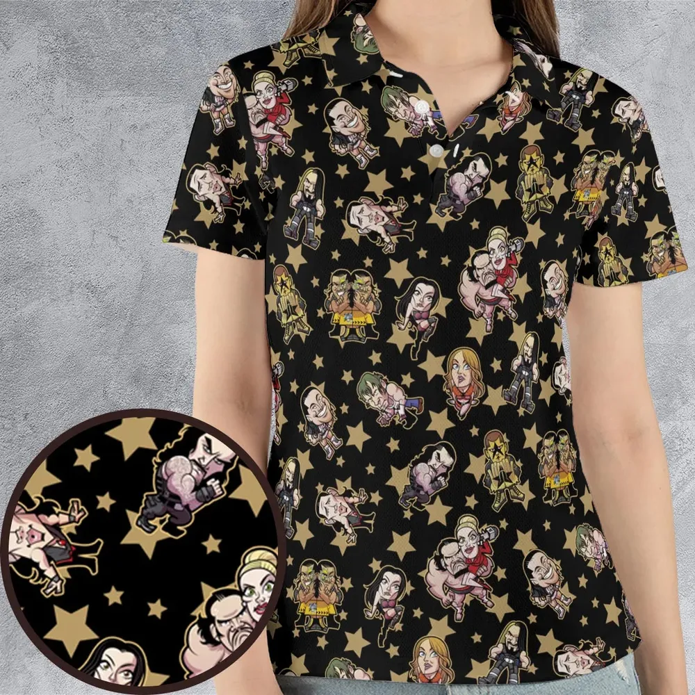 Wrestlers Mini Icons AOP Men/Women Polo Shirt - 4
