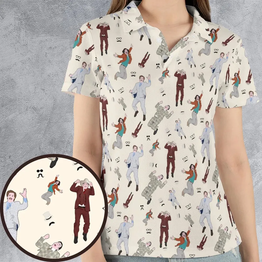 News Team Assemble Anchorman AOP Men/Women Polo Shirt - 4