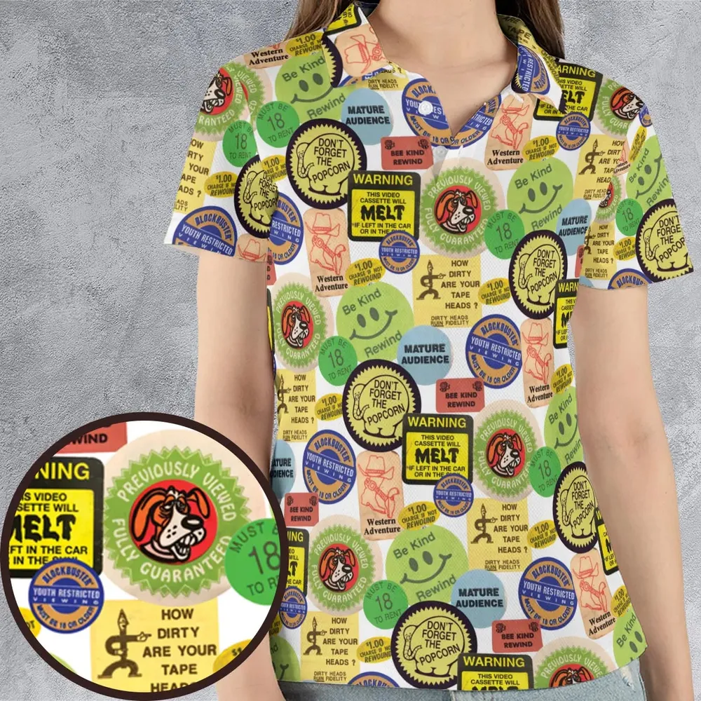 1976 Future Is Here VHS AOP Men/Women Polo Shirt - 4