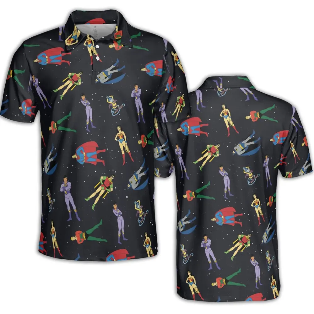 The Super Powers Team Super Friends AOP Men/Women Polo Shirt - 2
