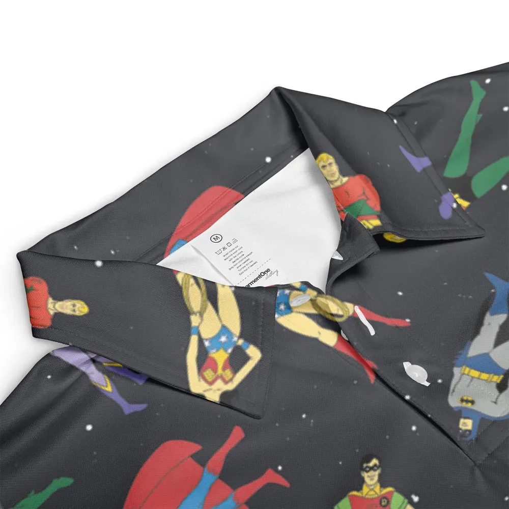 The Super Powers Team Super Friends AOP Men/Women Polo Shirt - 3
