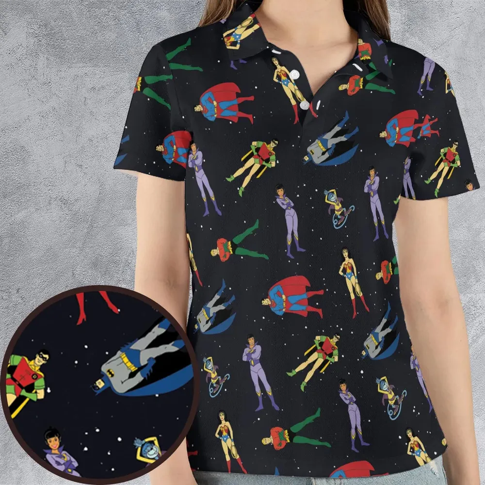 The Super Powers Team Super Friends AOP Men/Women Polo Shirt - 4