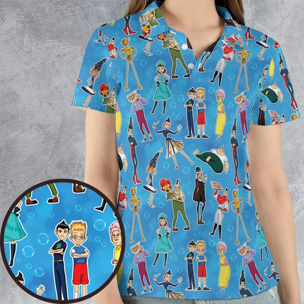 Keep Moving Forwards  Meet The Robinsons AOP Men/Women Polo Shirt - 4