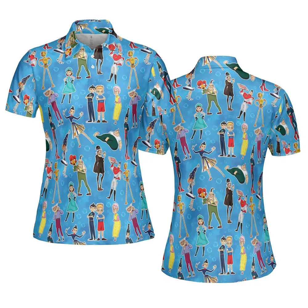 Keep Moving Forwards  Meet The Robinsons AOP Men/Women Polo Shirt - 5