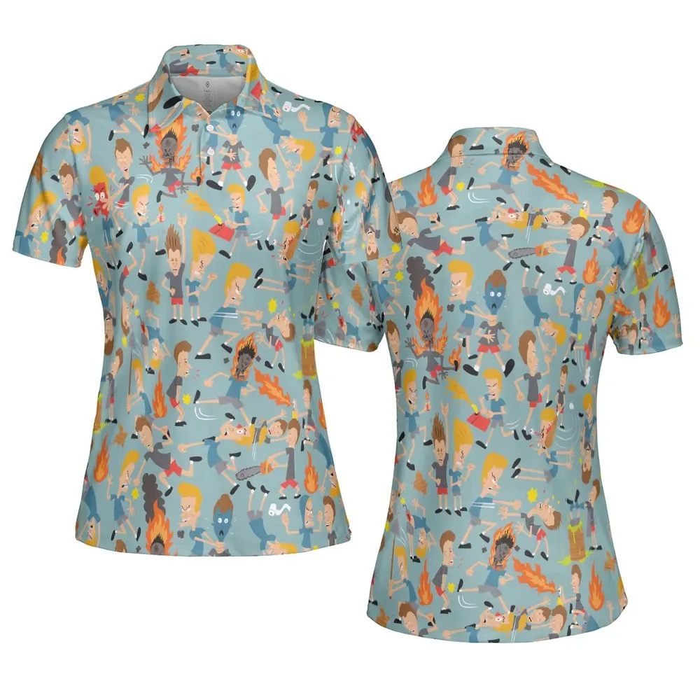 Beavis And Butt-Head Great Cornholio AOP Men/Women Polo Shirt - 5