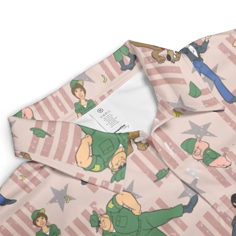 Laverne And Shirley with The Fonz AOP Men/Women Polo Shirt - 3