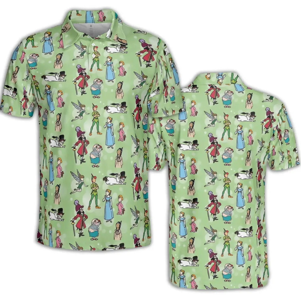 Neverland Doodles Peter Pan AOP Men/Women Polo Shirt - 2