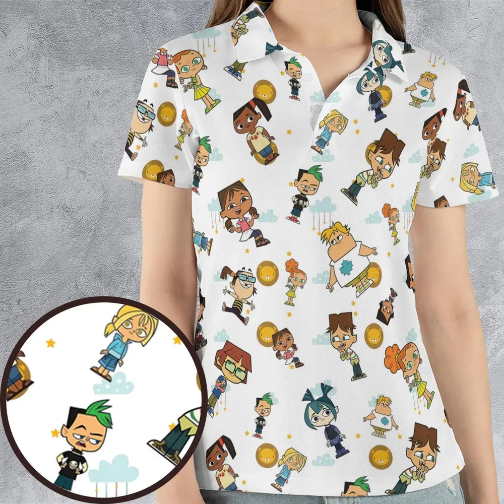 Drama Llamas Total Drama AOP Men/Women Polo Shirt - 4