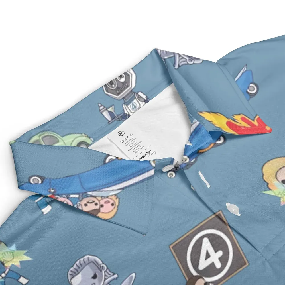 Power Up Fantastic Four AOP Men/Women Polo Shirt - 3