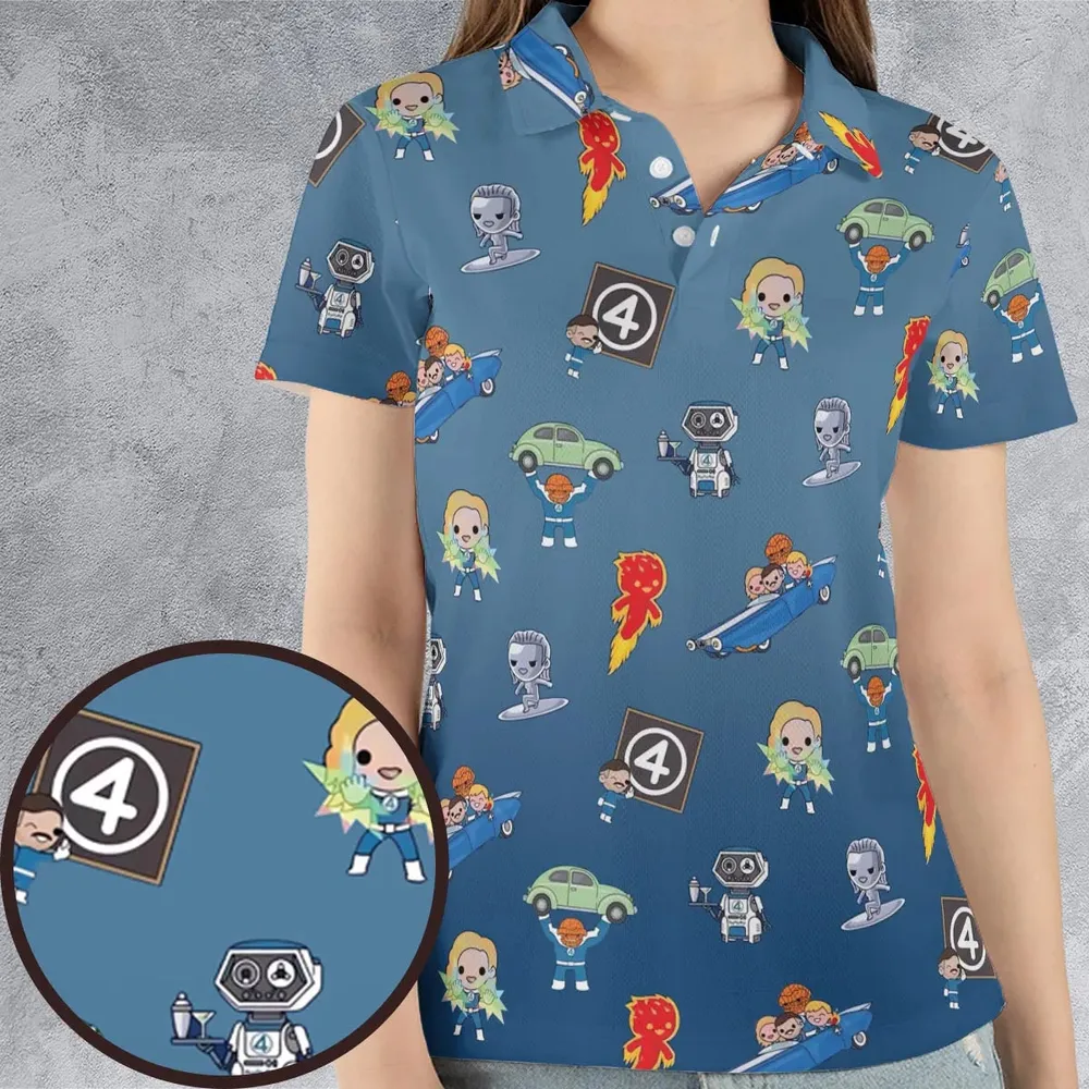 Power Up Fantastic Four AOP Men/Women Polo Shirt - 4