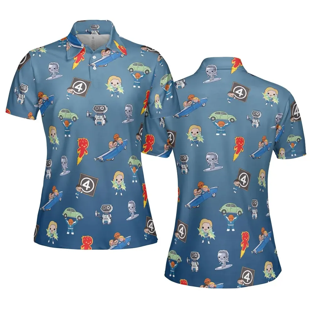 Power Up Fantastic Four AOP Men/Women Polo Shirt - 5