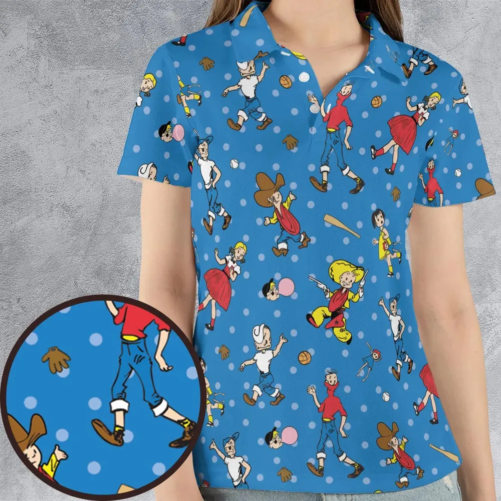 Bazooka Joe and His Friends AOP Men/Women Polo Shirt - 4