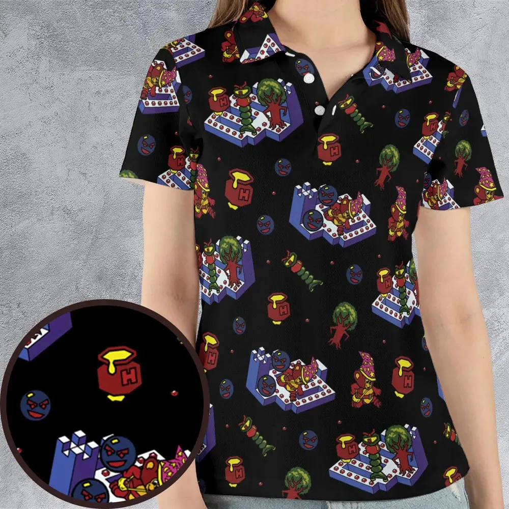 Bentley Bear Crystal Castles AOP Men/Women Polo Shirt - 4