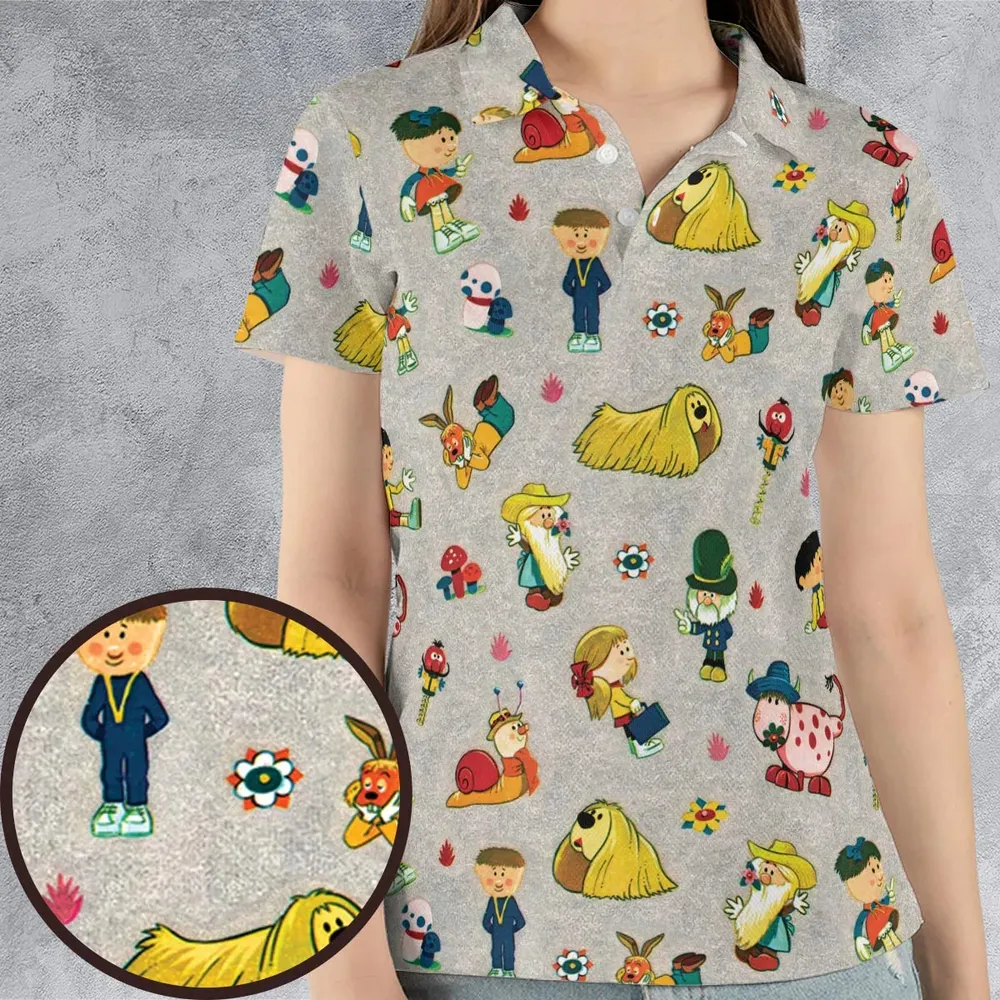 The Magic Roundabout Characters AOP Men/Women Polo Shirt - 4