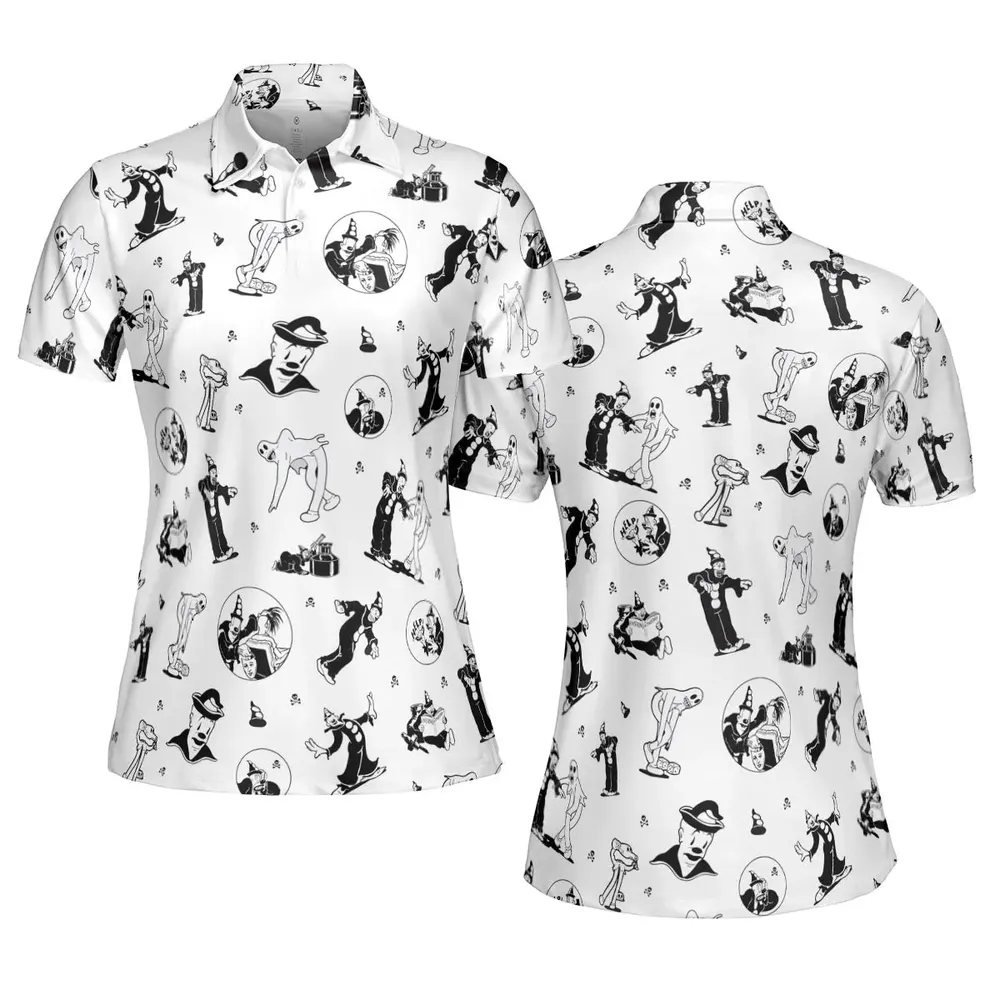 Koko the Clown and the Ghost AOP Men/Women Polo Shirt - 5