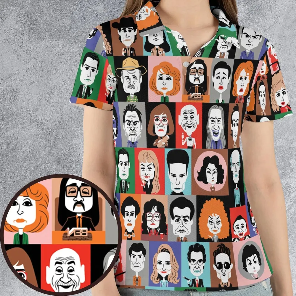 Twin Peaks Characters AOP Men/Women Polo Shirt - 4