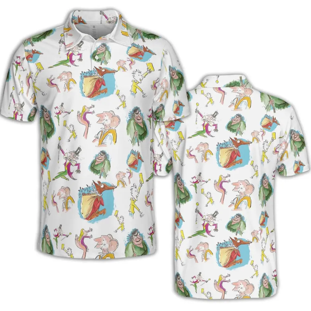 Roald Dahl Characters AOP Men/Women Polo Shirt - 2