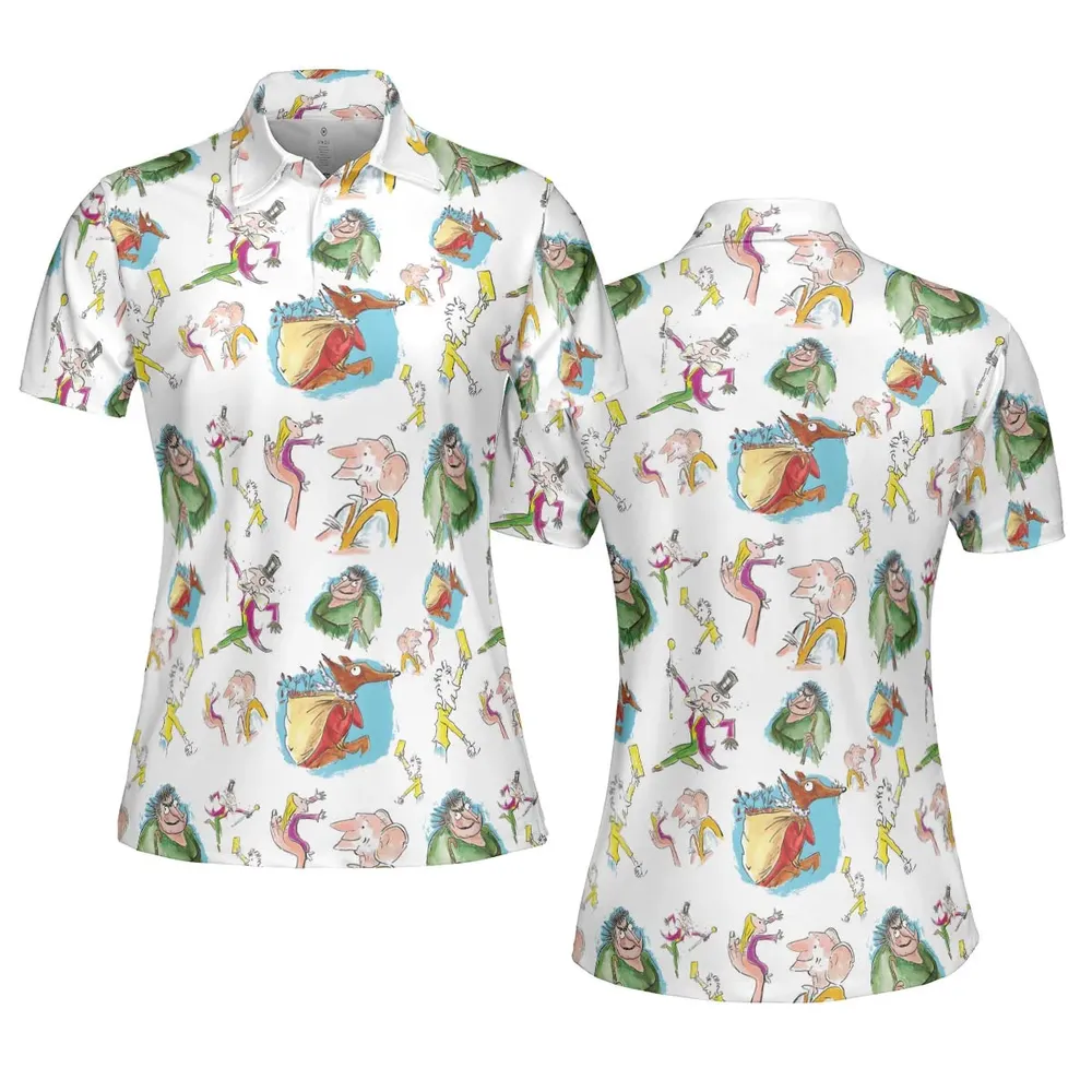 Roald Dahl Characters AOP Men/Women Polo Shirt - 5