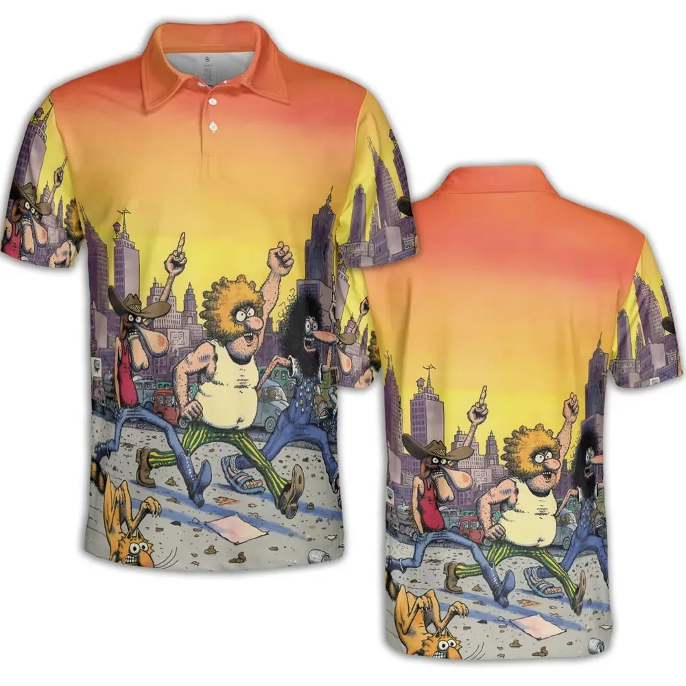 The Fabulous Furry Freak Brothers AOP Men/Women Polo Shirt - 2