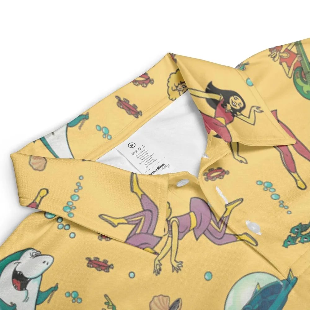 Undersea Style Jabberjaw AOP Men/Women Polo Shirt - 3