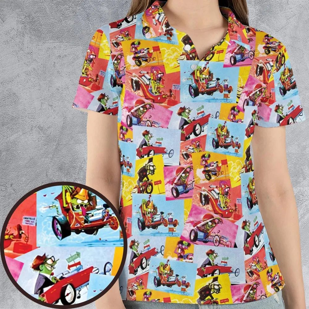 The Sounds Of The Weird-Ohs AOP Men/Women Polo Shirt - 4