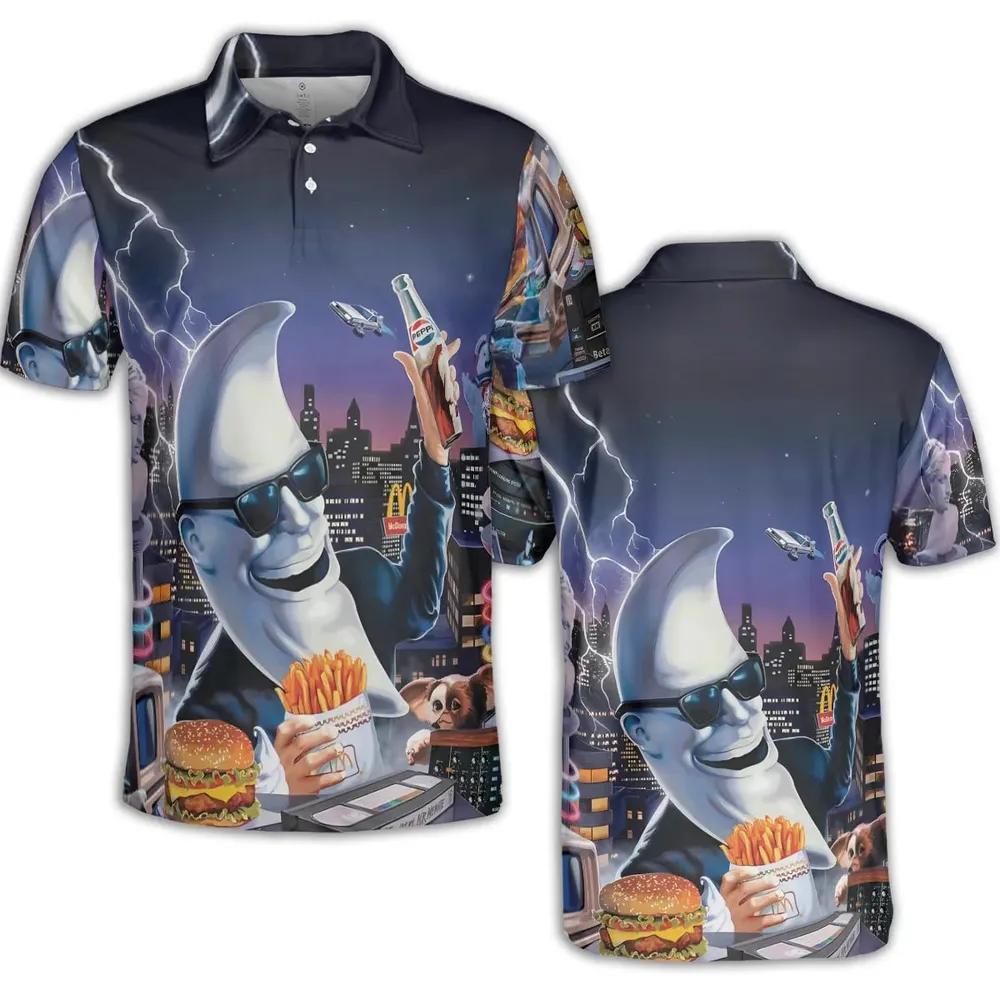 Retro Moon Mac Tonight AOP Men/Women Polo Shirt - 2