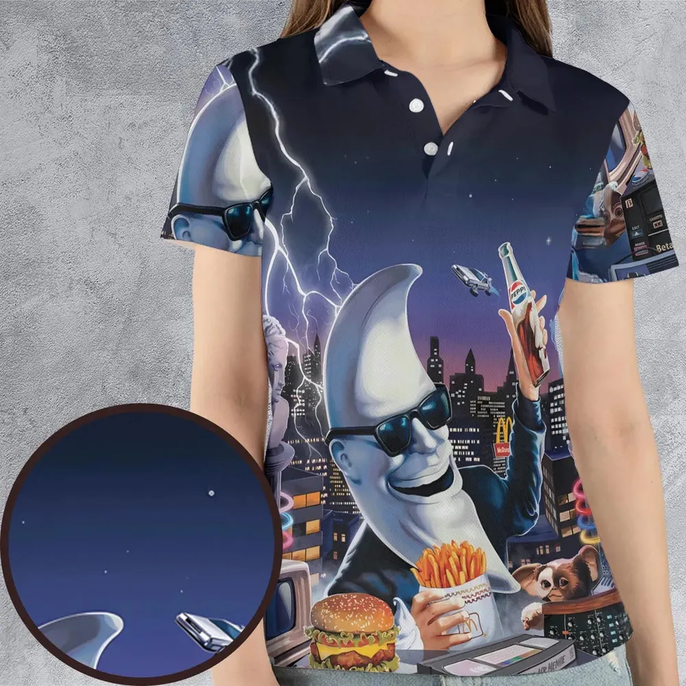 Retro Moon Mac Tonight AOP Men/Women Polo Shirt - 4