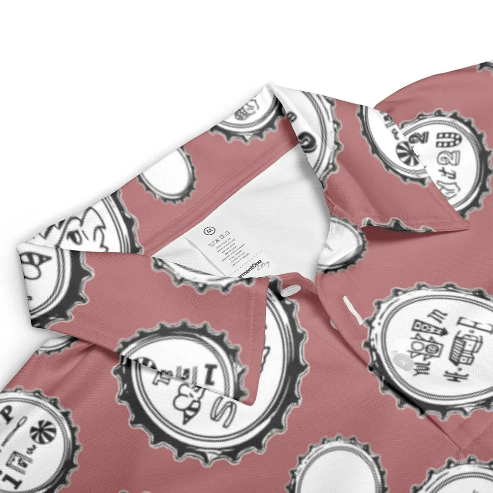 Recall Memories Beer Cap Puzzles AOP Men/Women Polo Shirt - 3