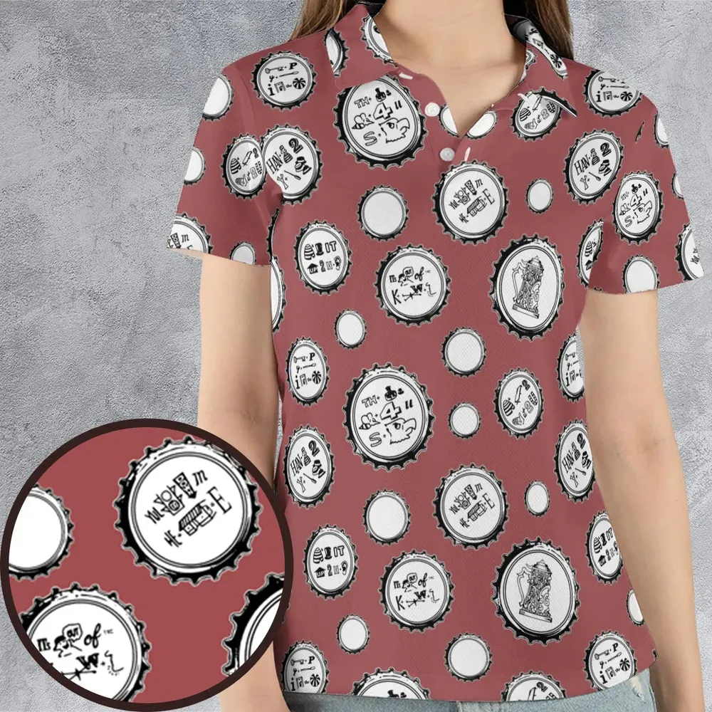 Recall Memories Beer Cap Puzzles AOP Men/Women Polo Shirt - 4