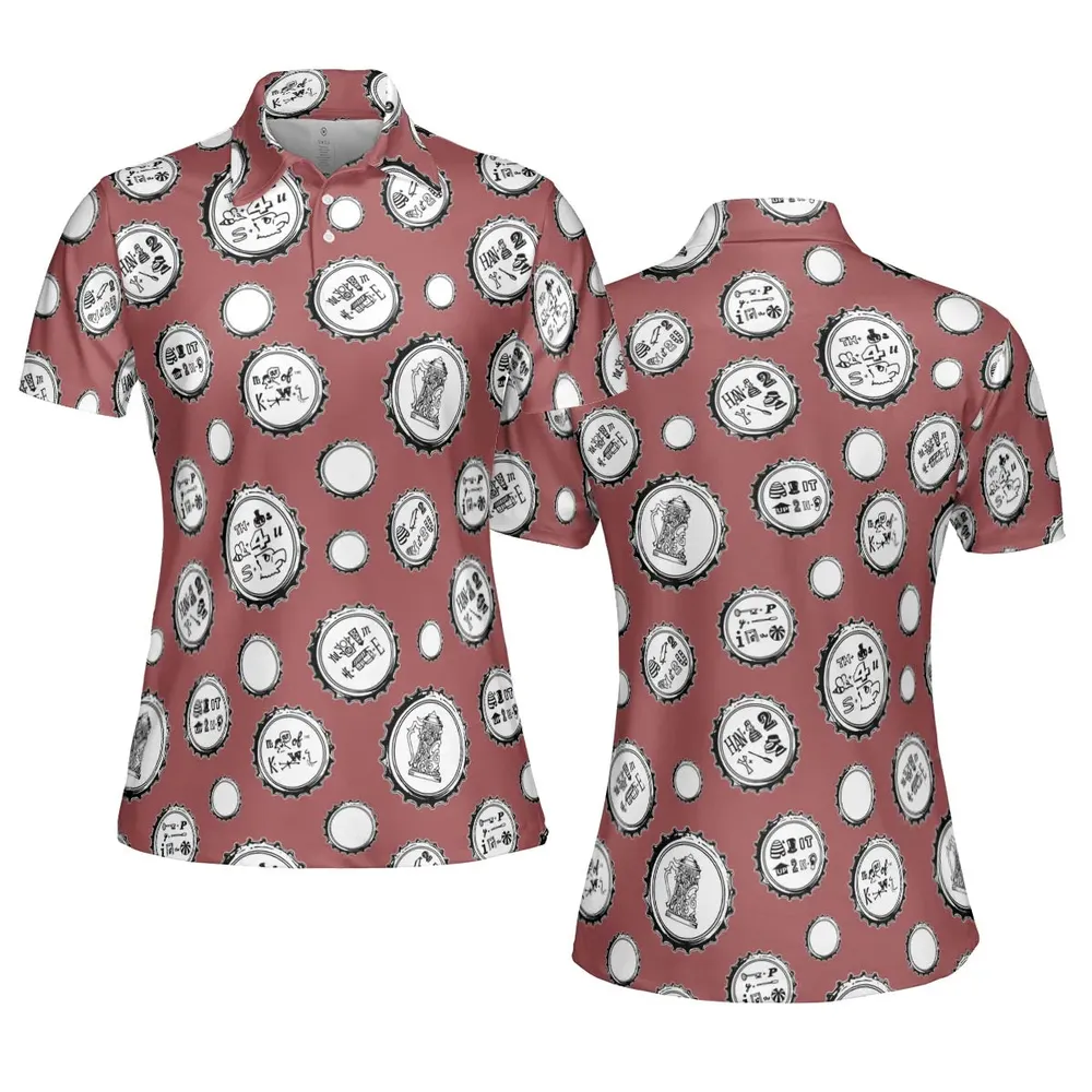 Recall Memories Beer Cap Puzzles AOP Men/Women Polo Shirt - 5