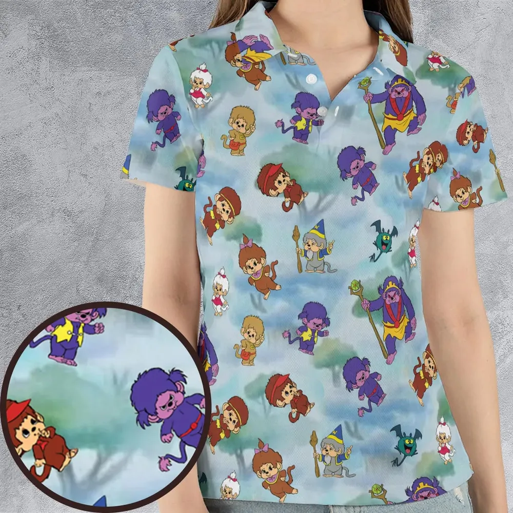 Monchhichis Cartoon Characters AOP Men/Women Polo Shirt - 4