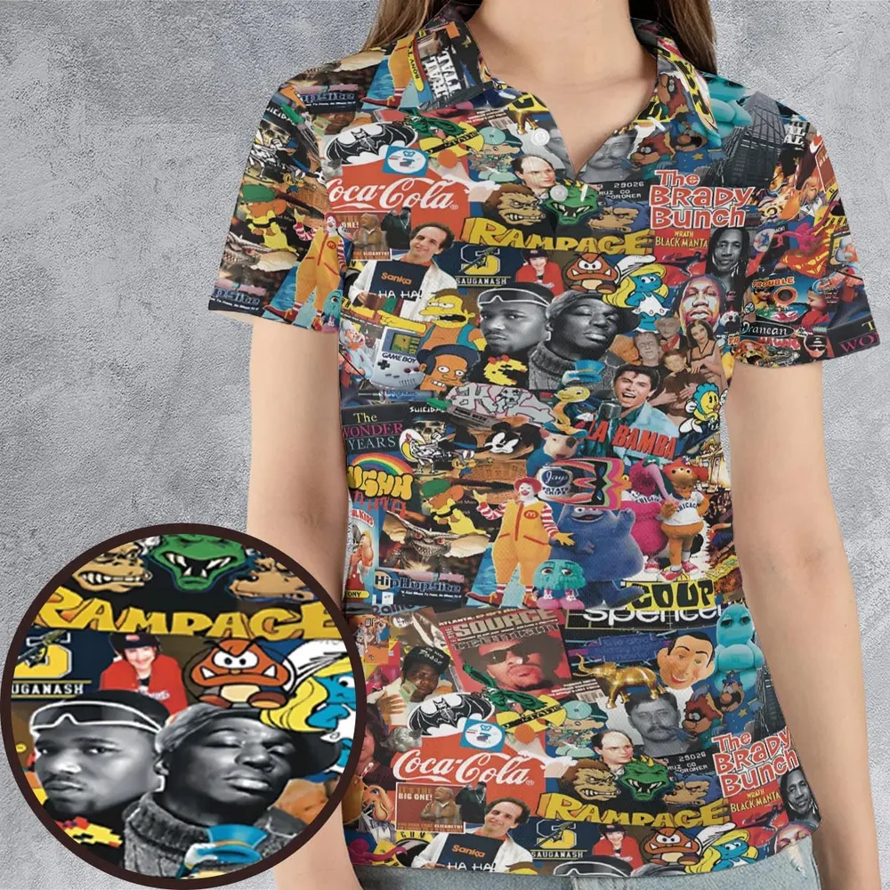 POP Culture AOP Men/Women Polo Shirt - 4