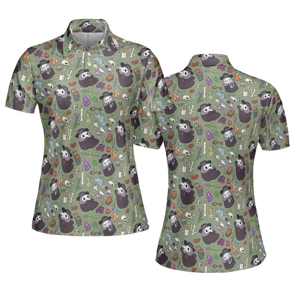 Plague Doctor AOP Men/Women Polo Shirt - 5