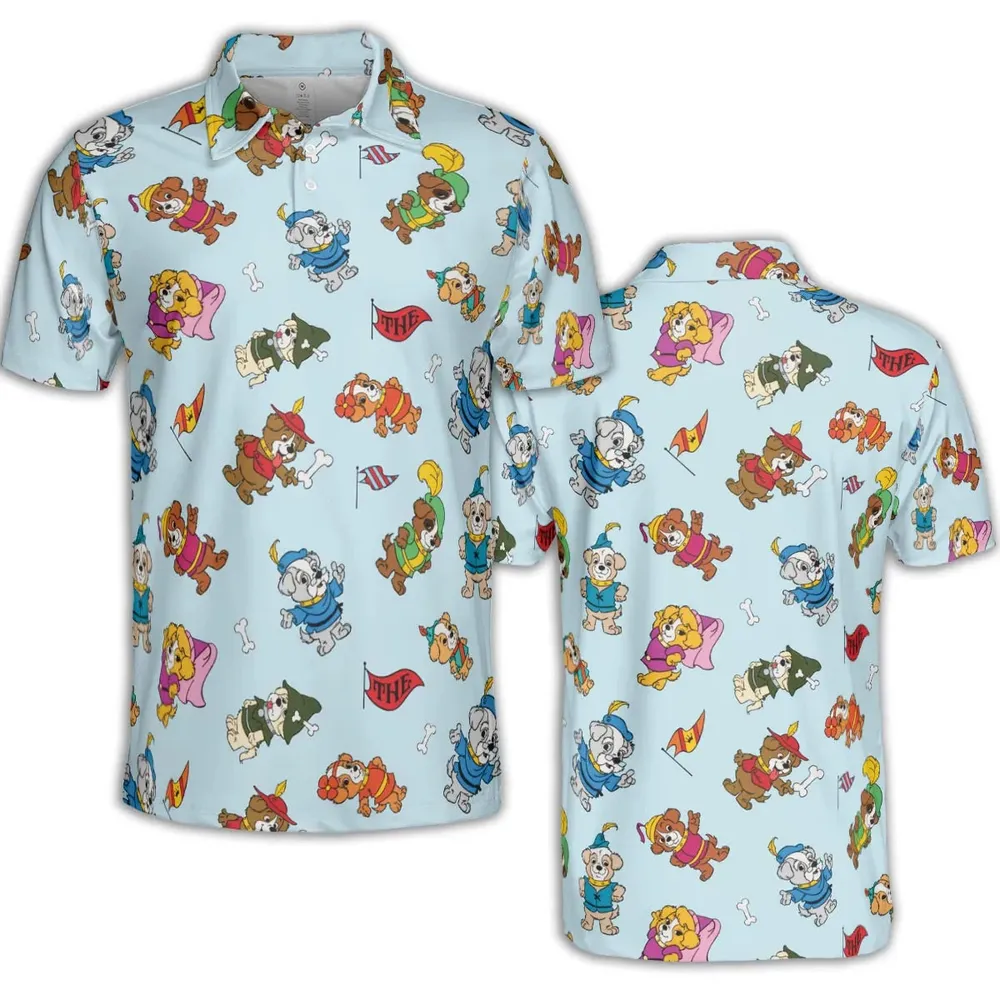 Pup Power The Biskitts AOP Men/Women Polo Shirt - 2
