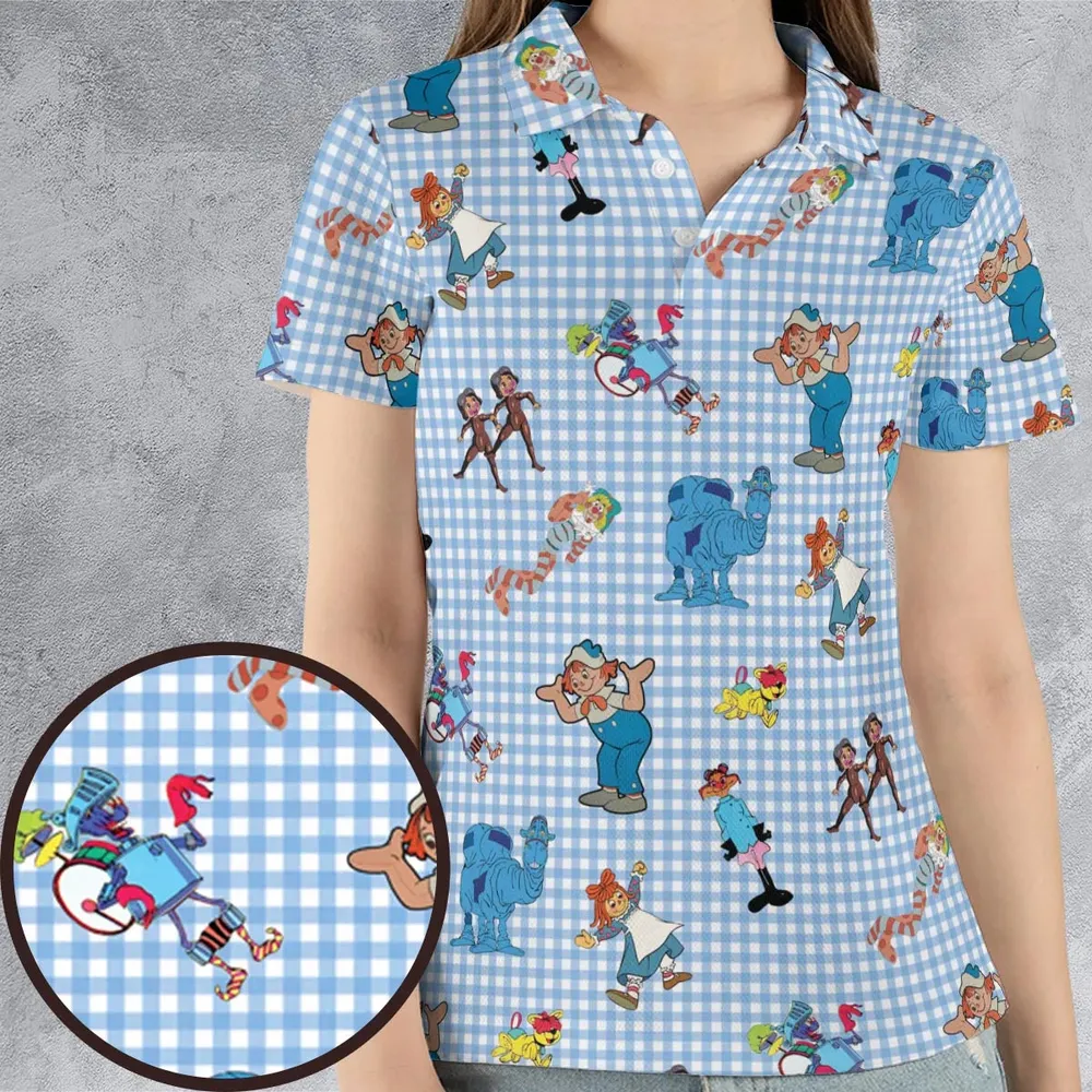 Wholesome Memories Stitched Raggedy Ann & Andy AOP Men/Women Polo Shirt - 4