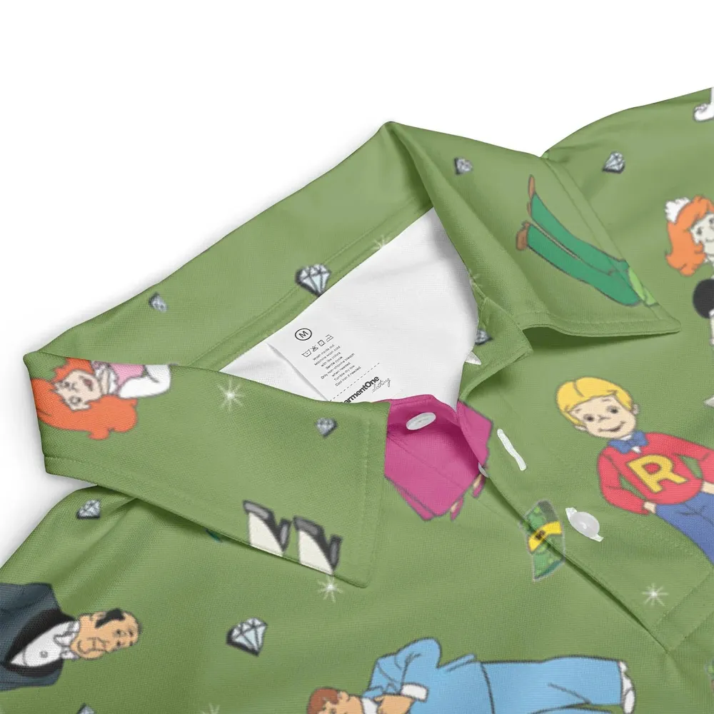 Money Comes To Me Easily Richie Rich AOP Men/Women Polo Shirt - 3